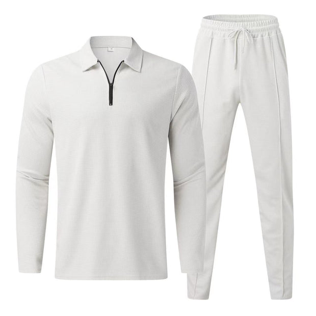 Men's casual sports suit with sleeves and long pants - Memoriex