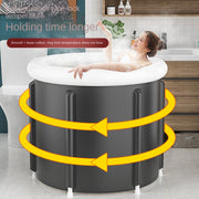 Portable Foldable Bathtub for Adults | Insulated Soaking Tub & Ice Bath for Small Bathrooms - Memoriex