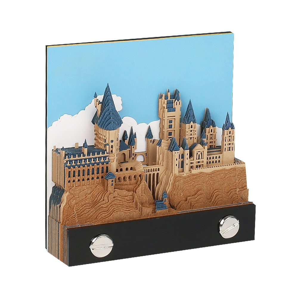 Magic Castle 3D Notepad Calendar Memo Pad Block Notes Hary Design Note Paper Stationery Accessories - Memoriex 