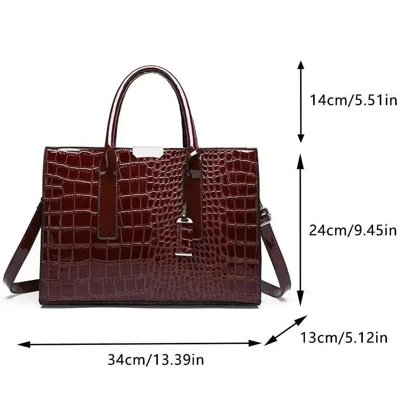 Crocodile Print Women Handbag-2