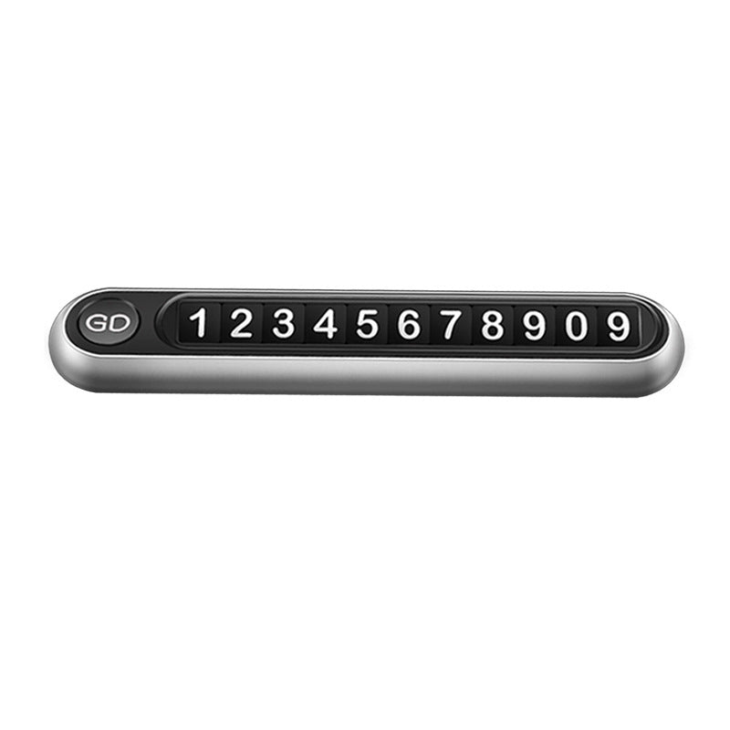 Parking Plate Button-Type Parking Number Plate Aluminum Alloy Temporary Parking Card Original Gift Moving License Plate - Memoriex 