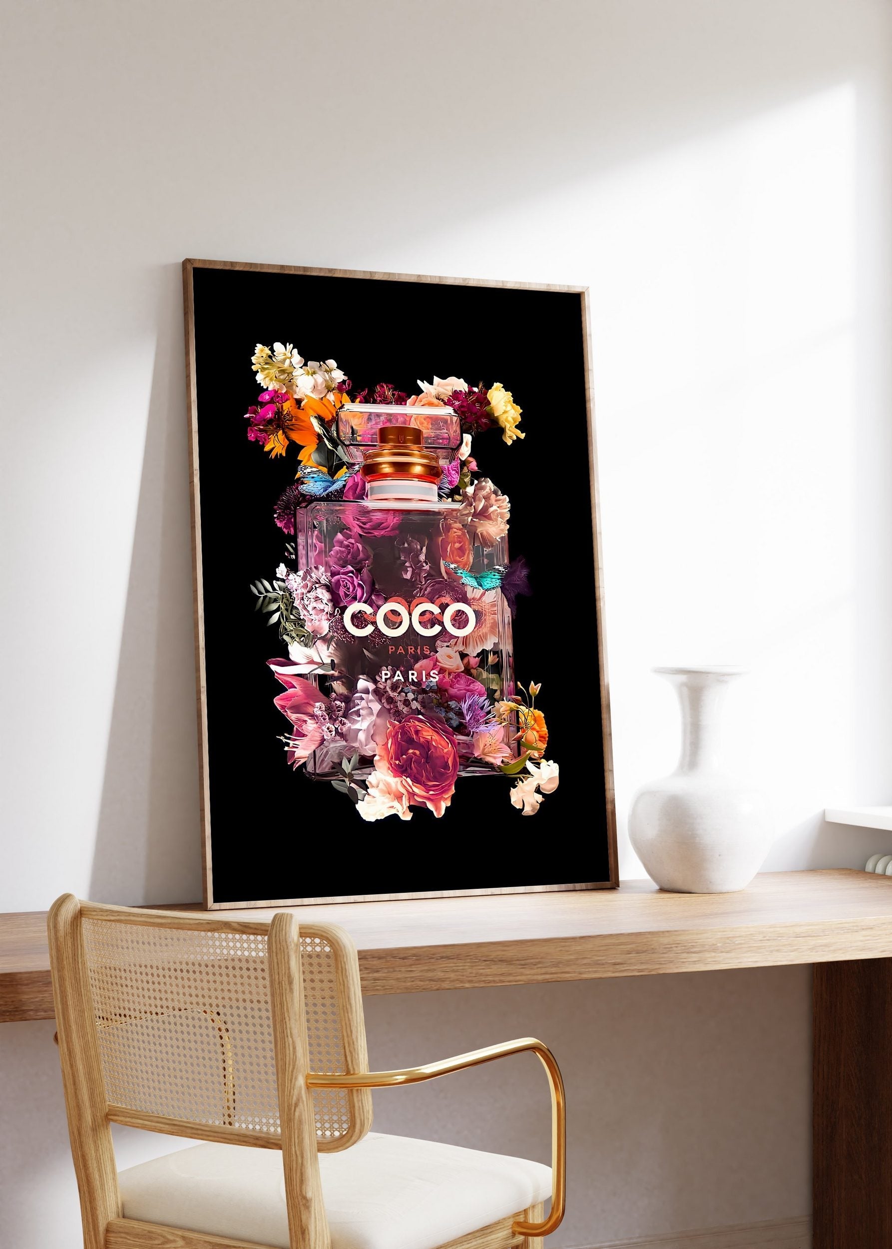 Coco Chanel Poster · Chanel Paris: Paris Duft in voller Blüte · Eleganz trifft Farbe · Farbenfrohe Verführung · Wand Dekoration · ohne Rahmen-4