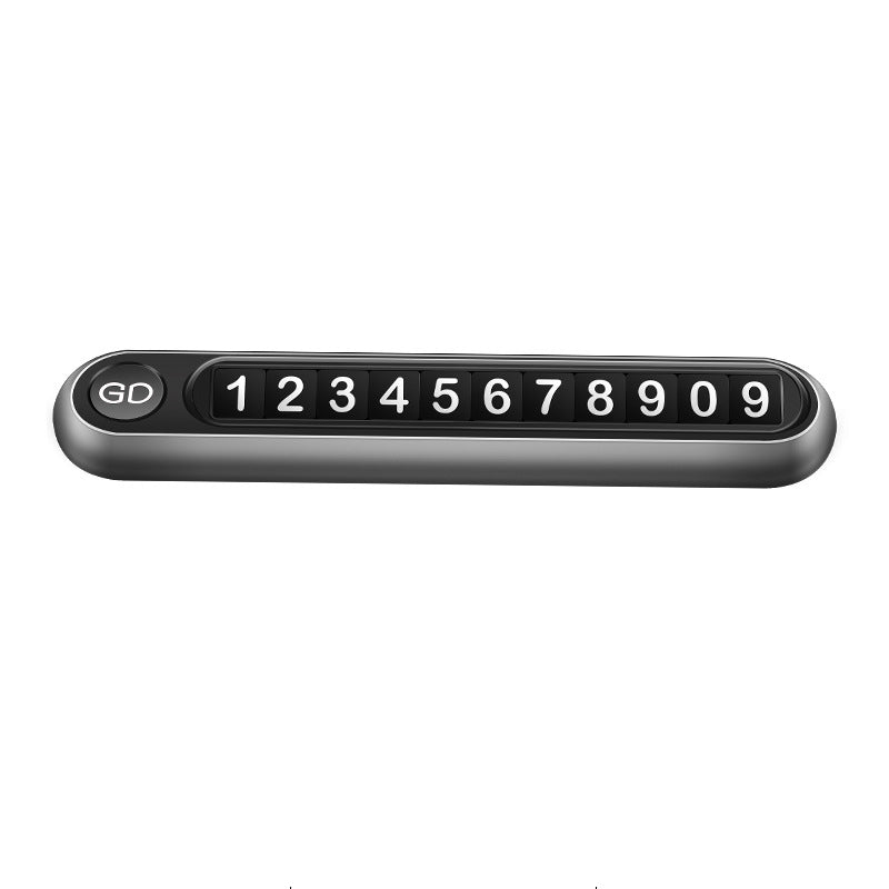 Parking Plate Button-Type Parking Number Plate Aluminum Alloy Temporary Parking Card Original Gift Moving License Plate - Memoriex 