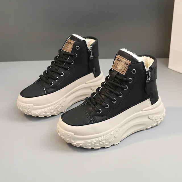 Women's Sneakers Luxury Fashion Womens Boots High-top Platform Casual Shoes New Female Outdoor Running Shoes Zapatillas De Mujer - Memoriex 