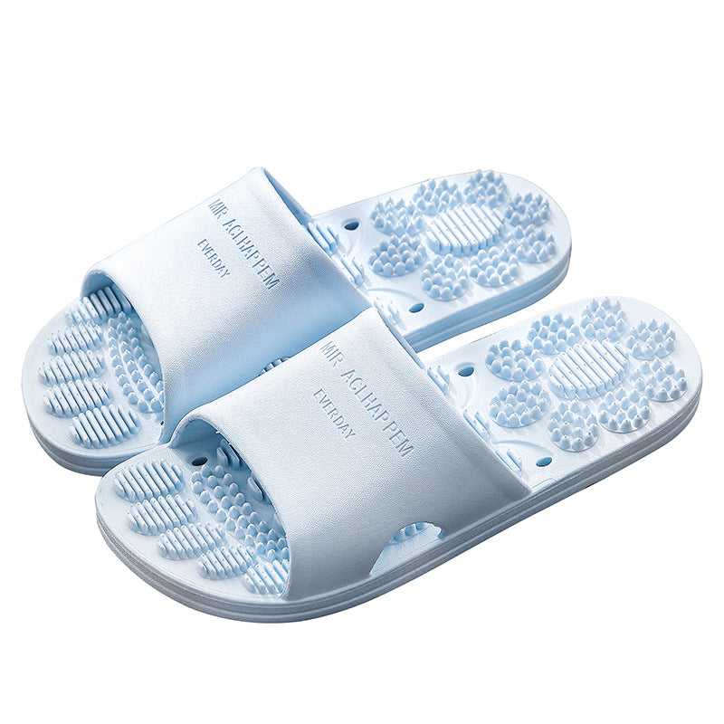 Home Bathroom Non-slip Indoor Slippers Supermarket Hotel Men's And Women's Massage House Soft Foams Slippers - Memoriex 