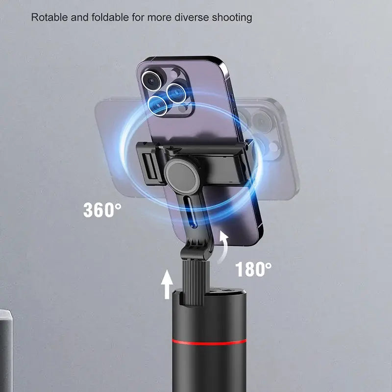 P02 Auto Face Tracking Stand 360 Rotation Phone Holder Desktop Tracking Gimbal Stabilizer Tripod for Live Vlogging Video - Memoriex 