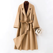 Cashmere Woollen Long coat | Fur Jackets Ladies | Trench coats - Memoriex