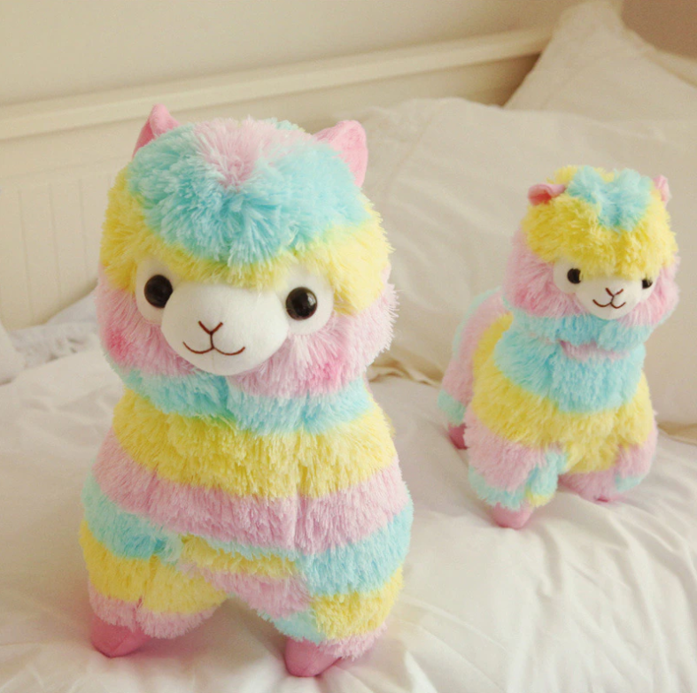 25cm Rainbow Alpaca Plush Toy-0