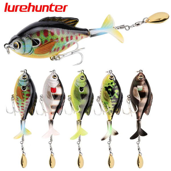 9.5cm/16.9g Propeller Rotating Tractor Fishing Bait Road Sub-Bait Floating Water Rock Chubby Water Surface Wave Climbing - Memoriex 