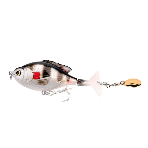 9.5cm/16.9g Propeller Rotating Tractor Fishing Bait Road Sub-Bait Floating Water Rock Chubby Water Surface Wave Climbing - Memoriex 