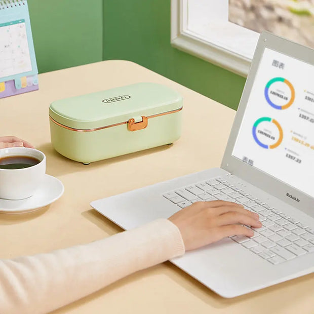 900ML Portable Electric Lunch Box for Office Workers. Self - heating, steaming, cooking, with heat preservation - Memoriex 