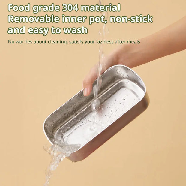 900ML Portable Electric Lunch Box for Office Workers. Self - heating, steaming, cooking, with heat preservation - Memoriex 