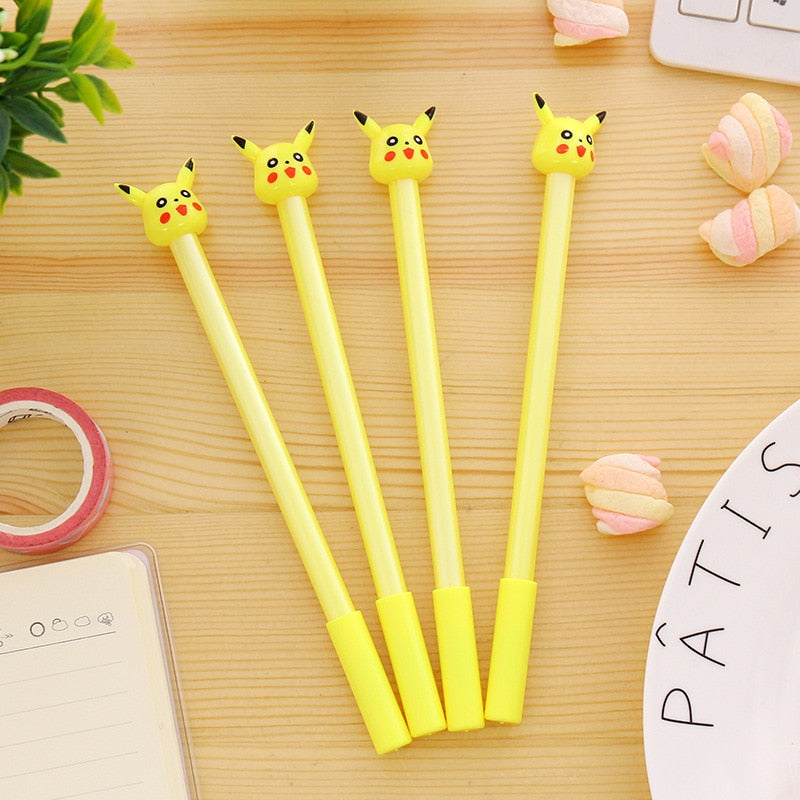 2pc Cartoon Kawaii Cute Plastic Pokemon Gel Pens For Kids Novelty Gift Korean Stationery Office School Supplies - Memoriex 