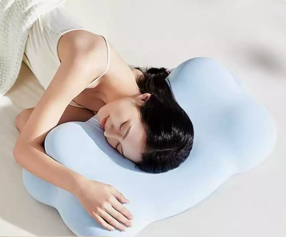 Lavender Cloud Memory Foam Pillow, Contoured Side Sleeper Pillow, Low...