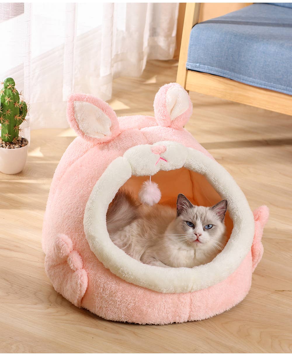 Cute Rabbit Cat Pet Cave House-0