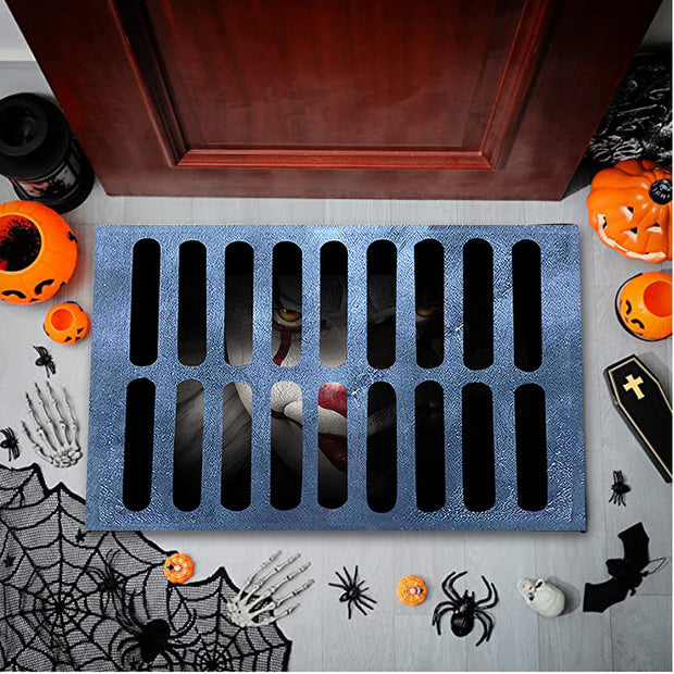3D visual clown floor mat, funny entrance floor mat, illusion vortex floor mat - Memoriex