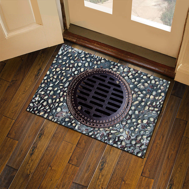 3D visual clown floor mat, funny entrance floor mat, illusion vortex floor mat - Memoriex