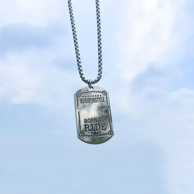 New Hip-Hop Accessories Sweater Chain Military Titanium Steel Necklace Men's Jewelry - Memoriex