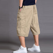 Men's shorts loose summer casual cropped pants thin workwear and mid length pants - Memoriex