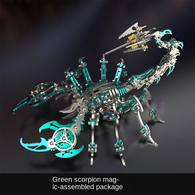 3D DIY Handmade  Scorpions Metal Puzzle Steampunk Mechanical Scorpion Model Kit Floatingcity Steel Warcraft Assemble Jhandmade Toy For Adults - Memoriex 