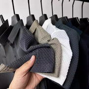 Flip collar T-shirt for men's short sleeved business casual T-shirt for men's Polo shirt - Memoriex