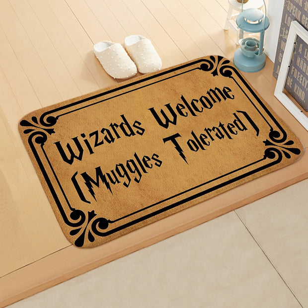 Welcome Doormat Entrance Anti-Slip Mat Hallway 10 Patterns Printed Carpet For Room Bedroom Home Kitchen Door Mat Art Pad - Memoriex