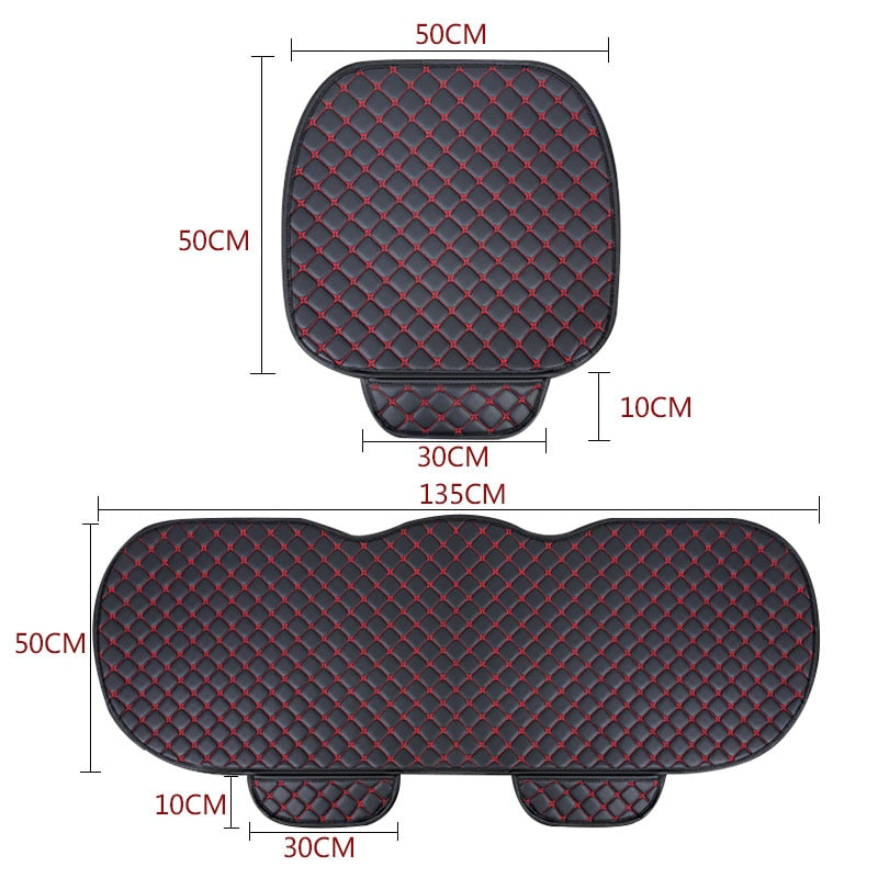 Car Seat Cover Set Universal Leather Car Seat Covers Protection Auto Seats Cushion Pad Mats Chair Protector Interior Accessories - Memoriex 