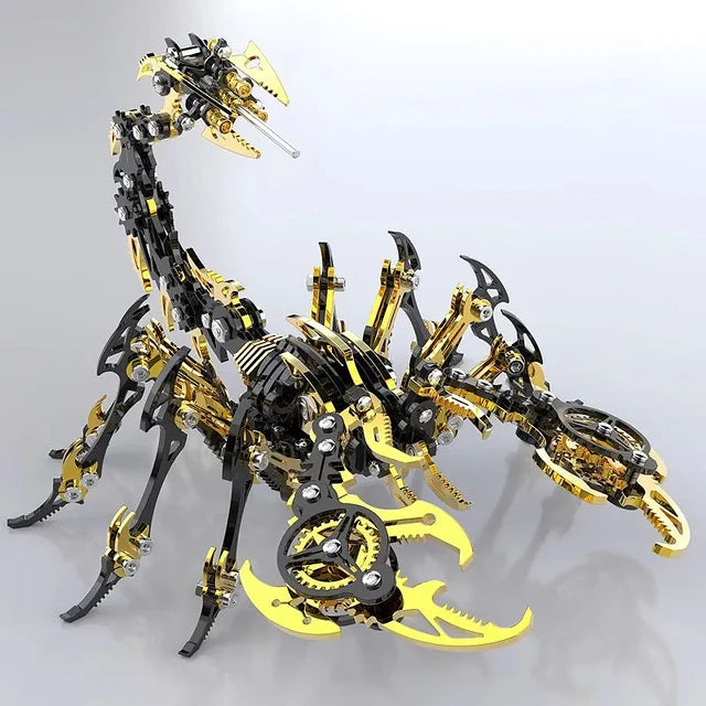 3D DIY Handmade  Scorpions Metal Puzzle Steampunk Mechanical Scorpion Model Kit Floatingcity Steel Warcraft Assemble Jhandmade Toy For Adults - Memoriex 