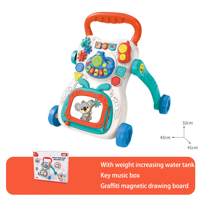 Baby Hand Push Toddler Toys Children's Music Glide Baby Anti-Rollover Multifunctional Walker - Memoriex 