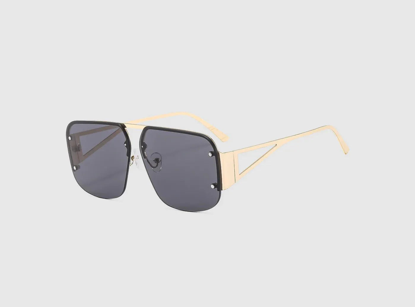 FitVille Premium Metal Semi-Rimless Sunglasses-0