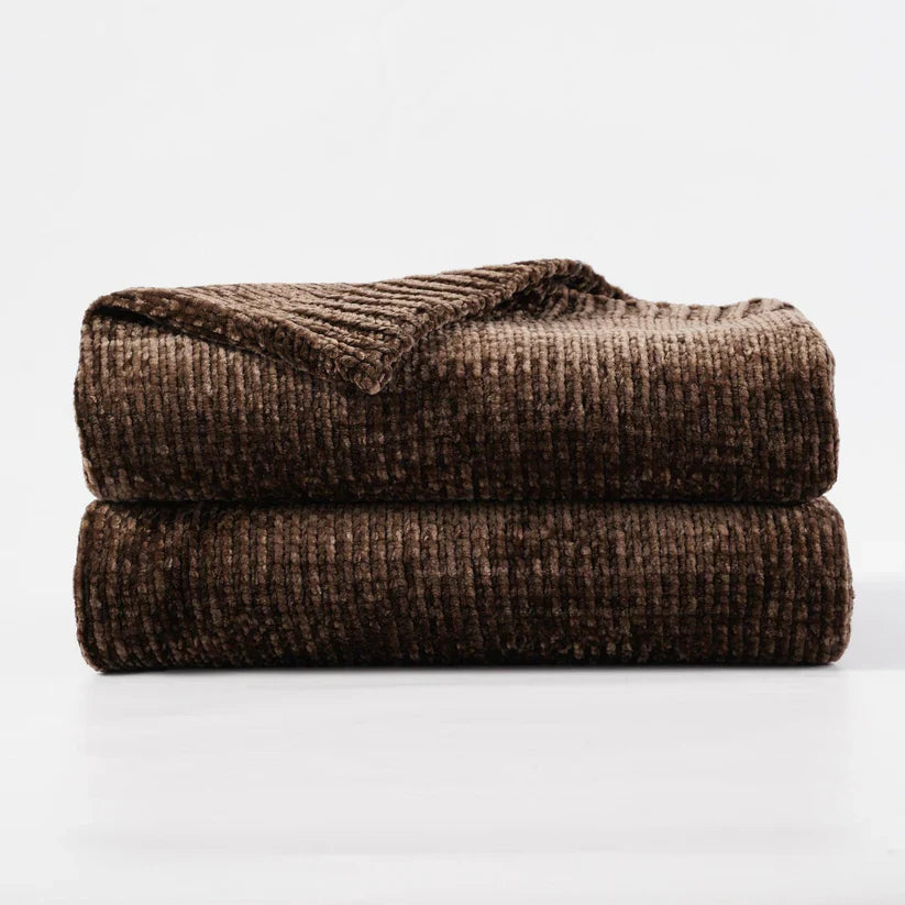 Textured Chenille Knit Throw Blanket-6