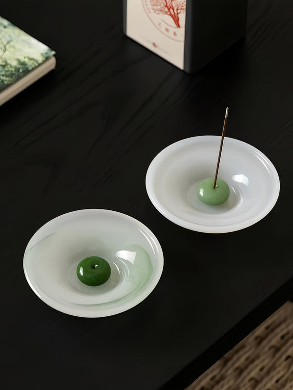 Still Pond Incense Stick Holder Burner with Ash Catcher, Zen Accent Decor for Hygge Living-0