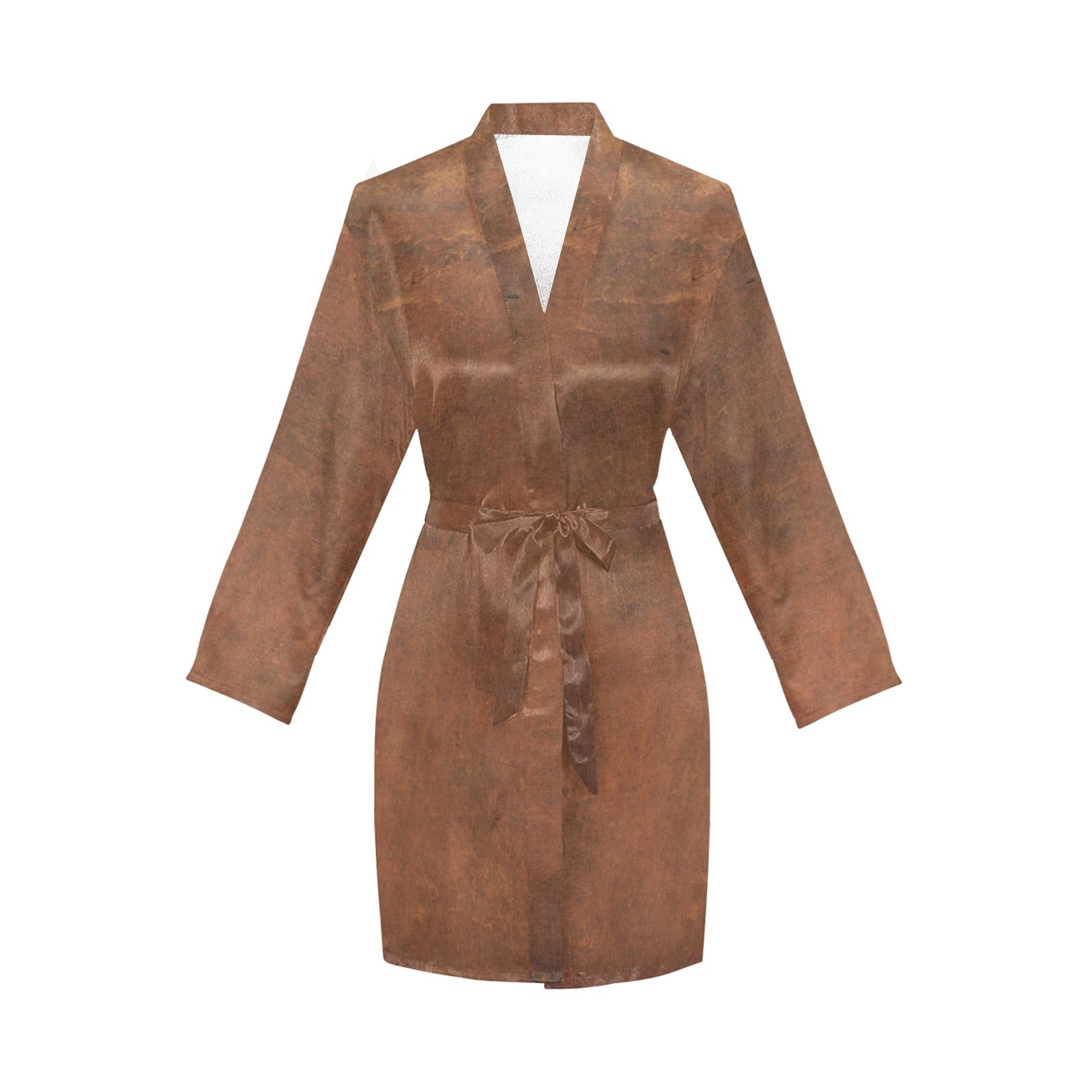 Them Cowboys Western Women's Long Sleeve Belted Satin Feel Dressing Lounge Robe by Baha Ranch Western Wear-3