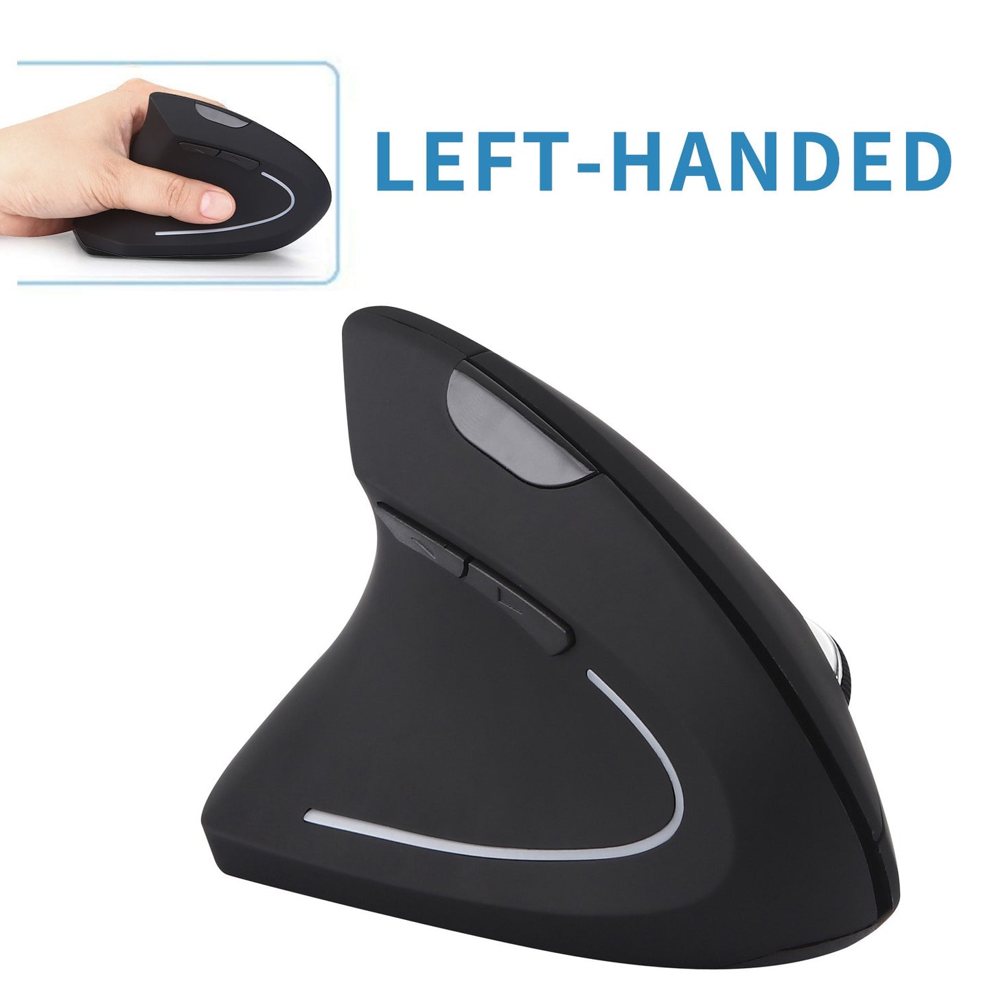 Ergonomic left-handed charging upright vertical mouse wireless esports left-handed office