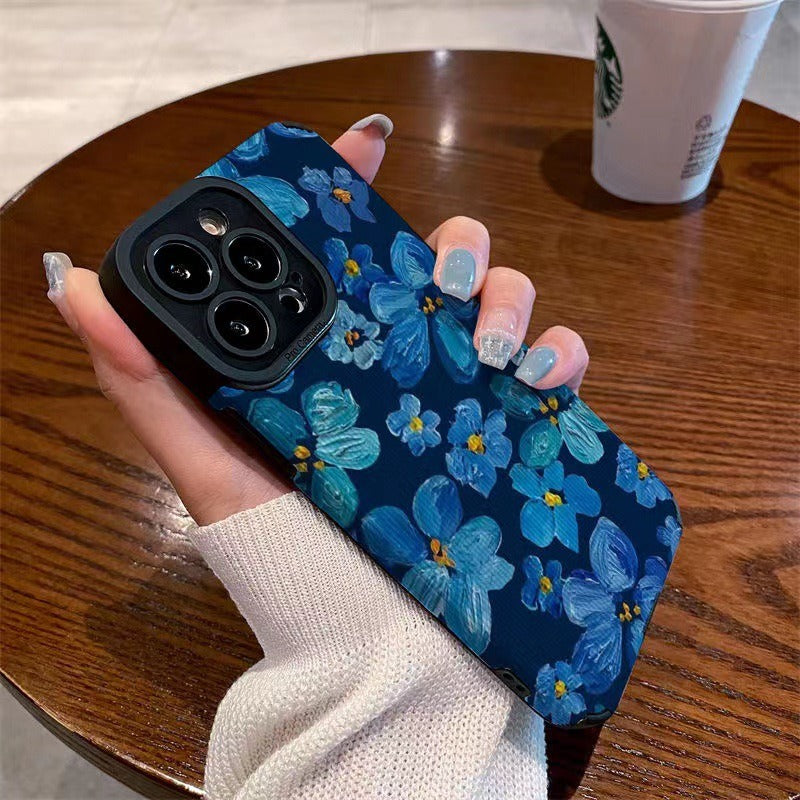 Suitable for Blue Camellia 11pro Apple 14 Phone Case 13 Female iPhone 12 Suitable for 6s/8plus Soft Case