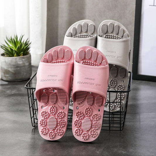 Home Bathroom Non-slip Indoor Slippers Supermarket Hotel Men's And Women's Massage House Soft Foams Slippers - Memoriex 