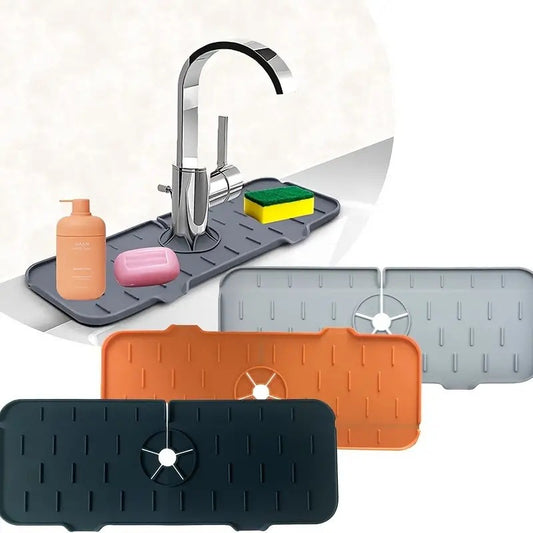 Faucet drain pad anti slip and splash proof kitchen water absorption pad washbasin waterproof pad sink water blocking