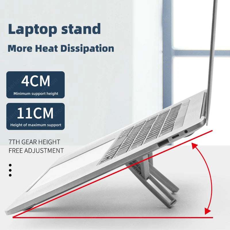 Laptop stand, creative office folding tablet stand, lifting and cooling height increasing stand - Memoriex 