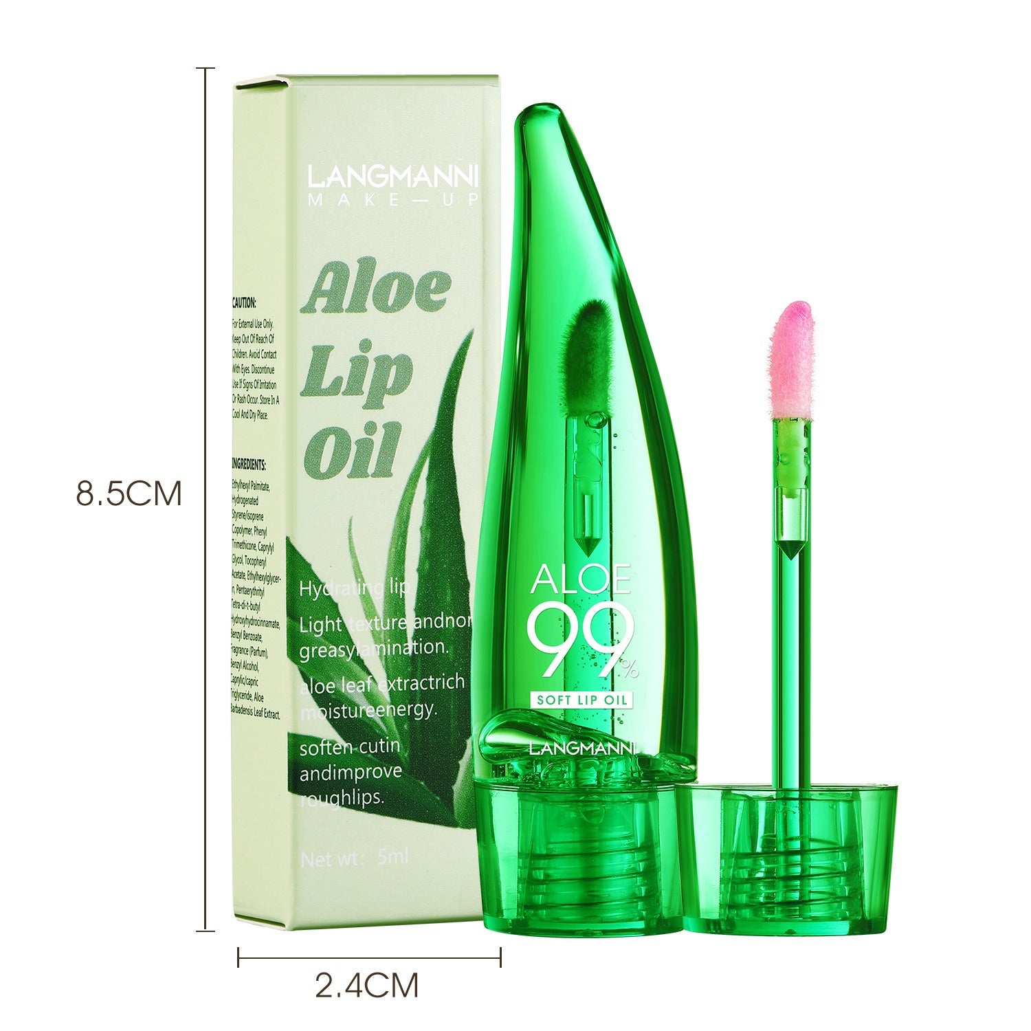 Aloe vera lip gloss, temperature-sensitive color-changing lip glaze - Memoriex