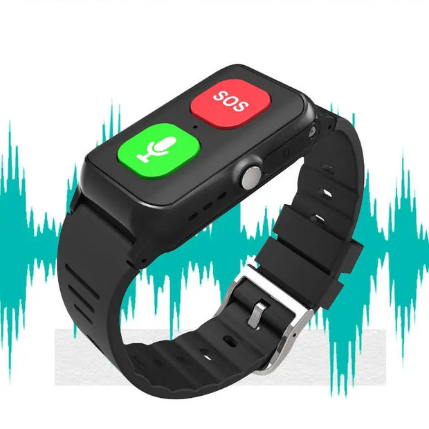 A70 Elderly GPS Positioning Watch Locator With Heart Rate Measurement Body Temperature Smart Bracelet - Memoriex 