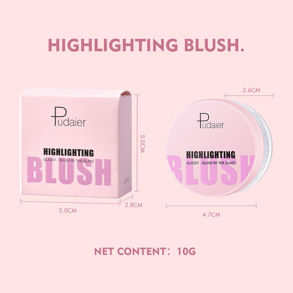 Pudaier temperature-changing blush transparent color-changing gel highlight blush cream natural nude makeup rouge blush - Memoriex 