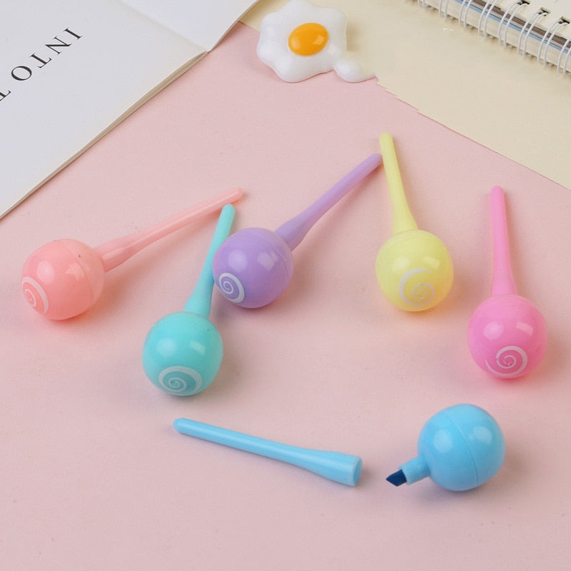 1 PCS Cute Mini Highlighter Lovely Cartoon Paint Marker Pen School Office Office Stationery Supply Capsule Vitamin Kawaii Funny - Memoriex 