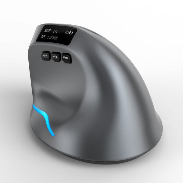 ZELOTES F-26C Dual-Mode Wireless Vertical Mouse with Display