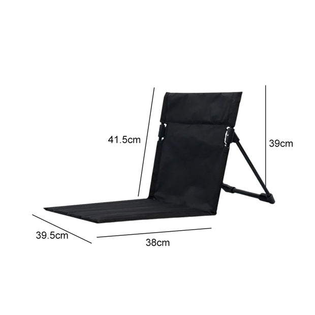 Foldable Camping Chair Outdoor Garden Park Single Lazy Chair Backrest Cushion Picnic Camping Folding Back Chair Beach Chairs - Memoriex