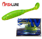 AFISHLURE 6pcs/lot T Tail Soft Worm 3.2g 75mm Paddle wobbler fishing lure for bass Fishing Bait Grub Swimbait - Memoriex 