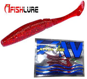 AFISHLURE 6pcs/lot T Tail Soft Worm 3.2g 75mm Paddle wobbler fishing lure for bass Fishing Bait Grub Swimbait - Memoriex 