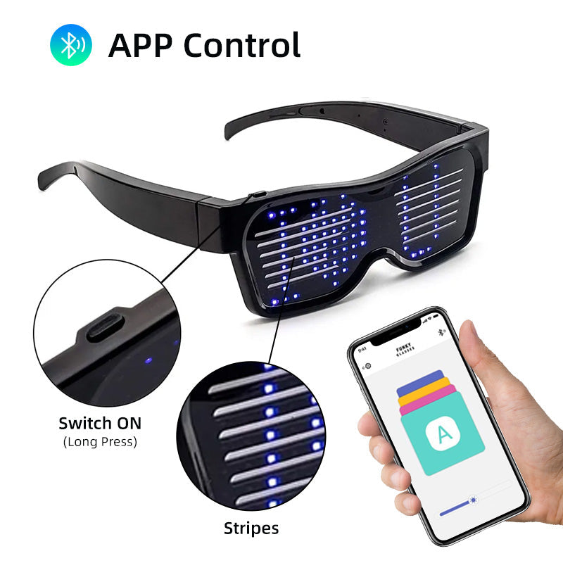 Wholesale Manufacturer APP Control LED Magic Glasses-0