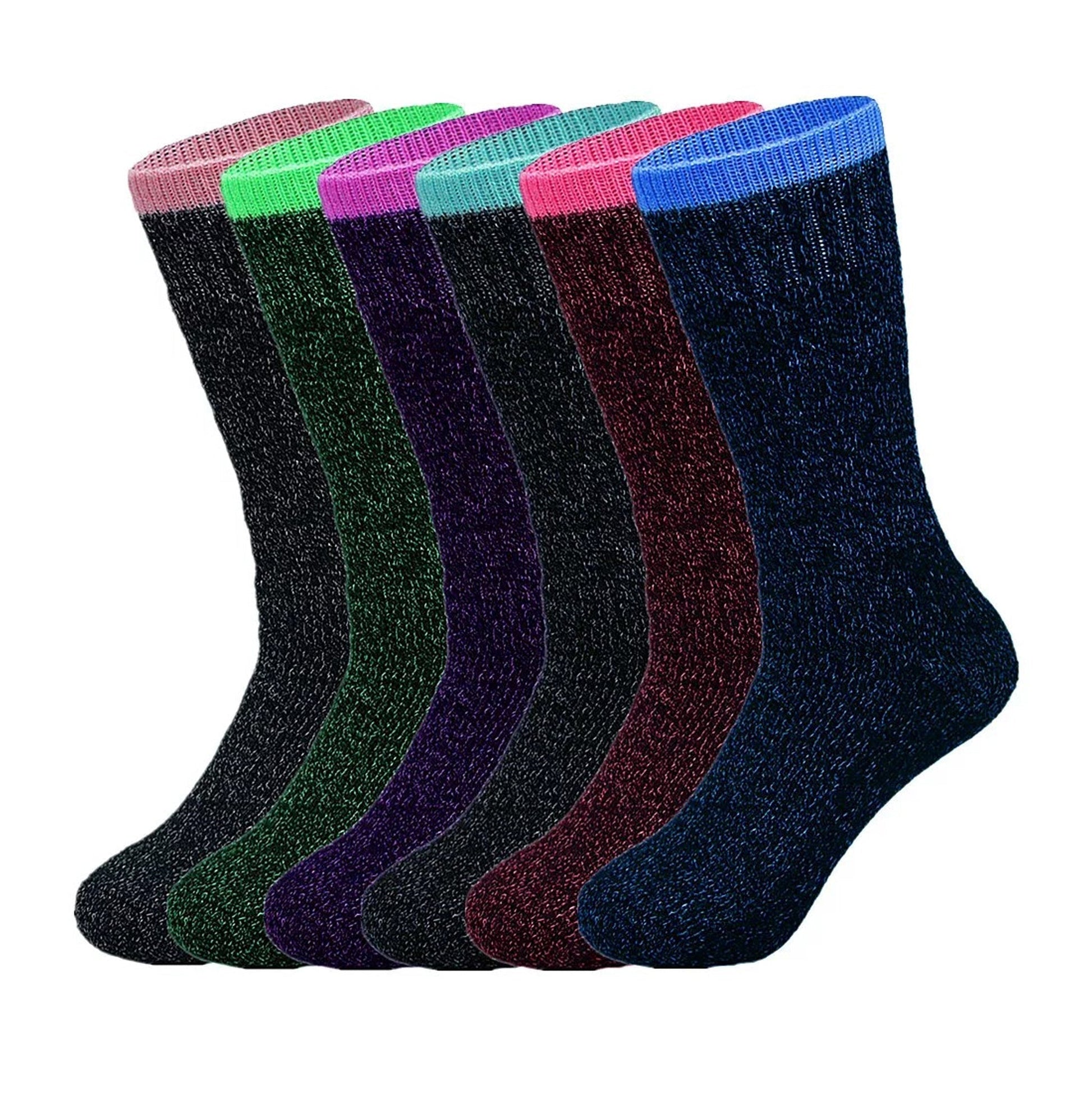 Ladies Heated Thermal Socks - Pack of 6 - AT287-1