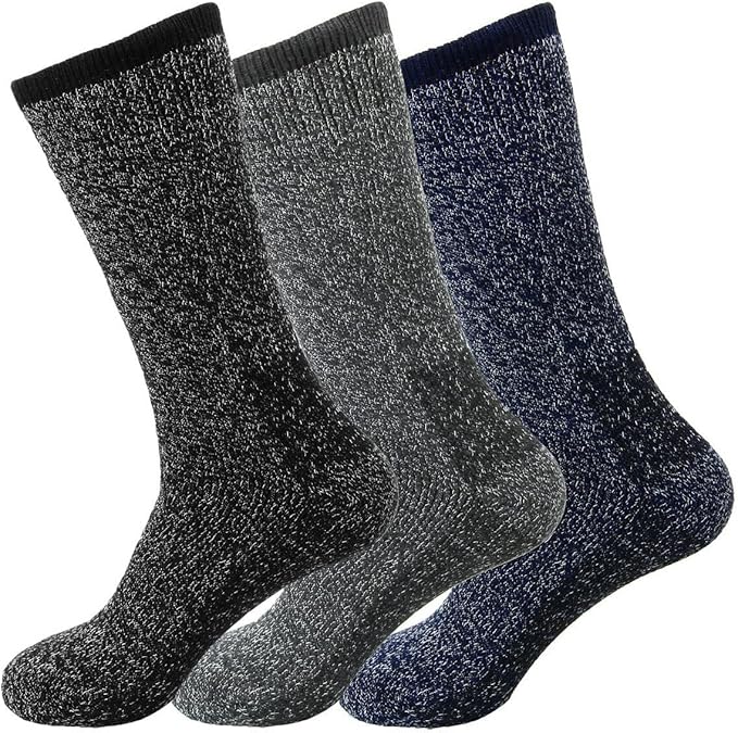 Mens Winter Warm 2.13 Tog Heated Thermal Socks - Pack of 3-1