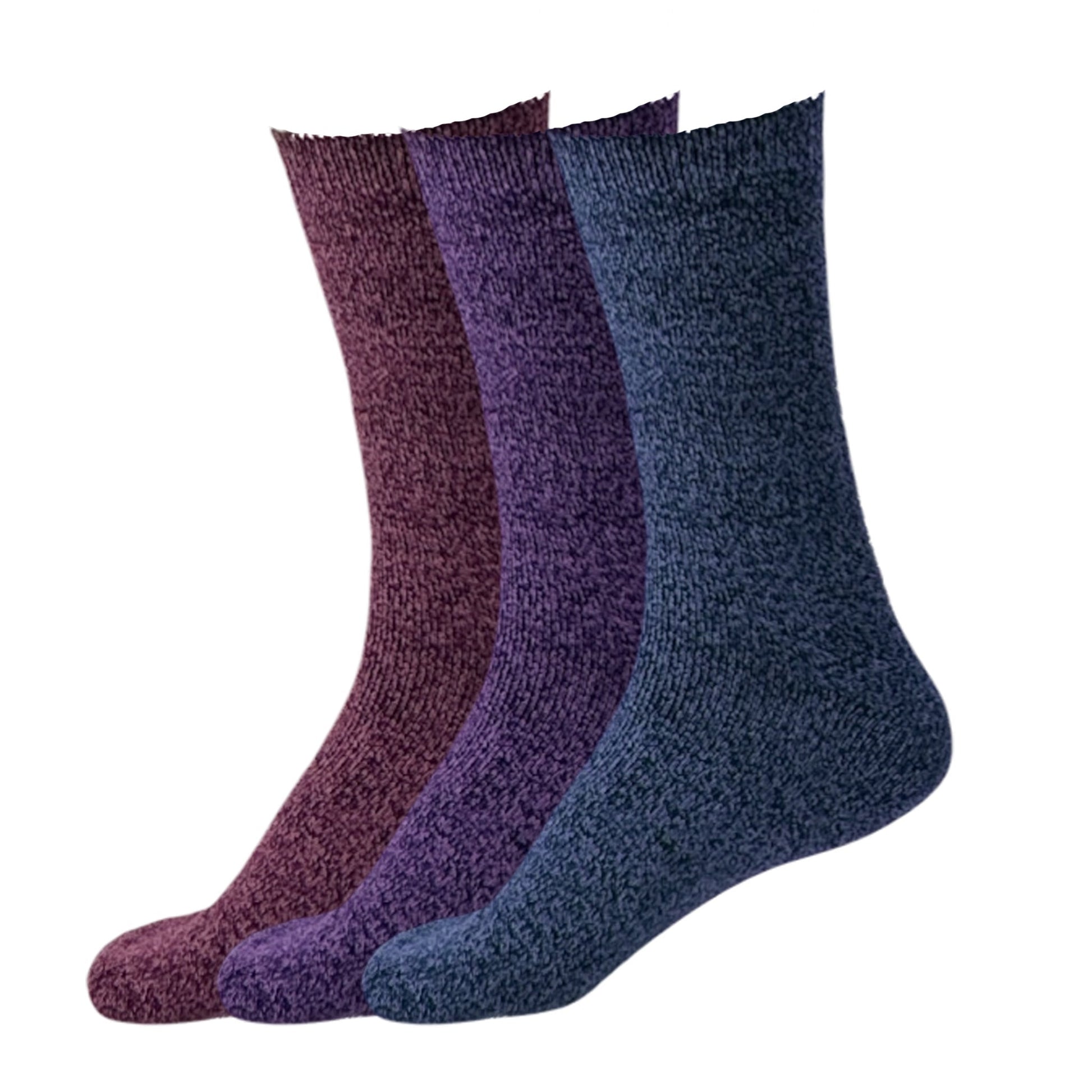 Ladies 2.13 Tog Heated Fleece Lined Thermal Socks - Pack of 3-1